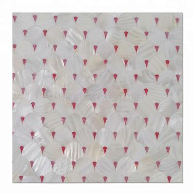 China Modern Backsplash Shell Mosaic Panel Mother Pearl Shell Mosaic Tile for sale