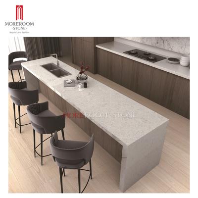 China Designers Prefab Artificial Quartz Island Kitchen Table Top Stone Prefab Kitchen Island for sale