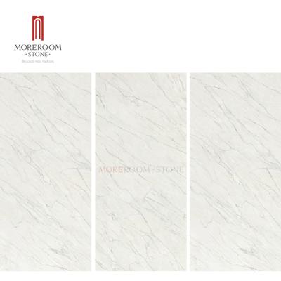 China Large Size Glazed Gray Marble Porcelain Tiles Ultra Thin Metallic Tiles Polished Tile for sale