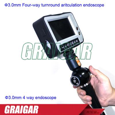 China Ф3.0mm electrical test instruments four way turnround aritculation endoscope for sale