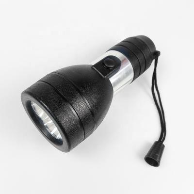 China Factory Wholesale 4AA 1D Plastic Battery Operated Emergency 3 LED BULB FLASHLIGHT Flashlight Flashlight Aluminum Torch For Outdoor for sale