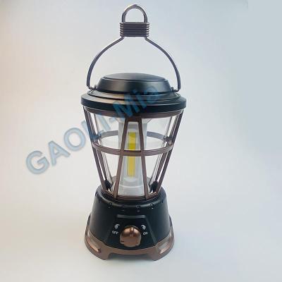 China ABS 3 COB Outdoor Hanging Lantern Lamps For Camping Decoration LED AA LED Battery Operated Lights for sale