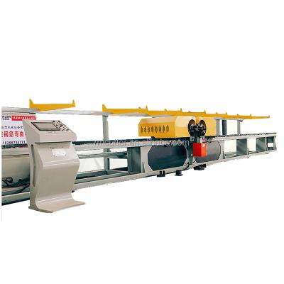 China Retail 32mm steel bar cnc rebar bender double vertical head bendign machine rebar plus cutting line 10m length for sale