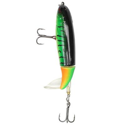 China Bass Fishing Lures Plopper Artificial Trolling Swimbait Fishing Plastic Topwater Bait Lure Slip Trolling Hard Bait With Soft Spinning Tail for sale