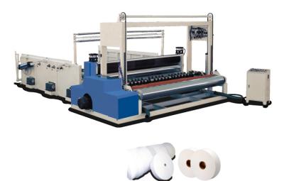 China Big Industrial Paper Roll Rewinding Machine 1200mm With Edge Embossing for sale