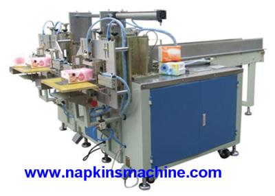 China Two Output Table Napkin Tissue Paper Packaging Machine , Semi Automatic for sale