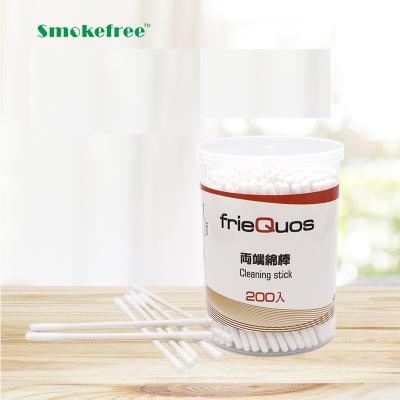 China Smokeless Daily Care Cotton Dry Cleaning Swab 200sticks/box Double Head Filled For IQOS Use for sale