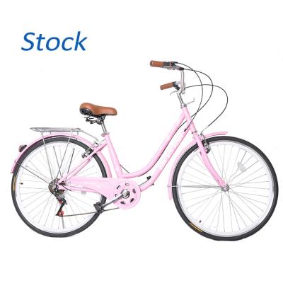 China City Bike 26 Inch Can OEM Ladies Womens Bicycle Single Speed ​​Cheap Price Pink Womens City Bike From Factory for sale