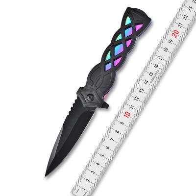 China Mesh Handle Straight Knife Camping Outdoor Non-variable Survival Hunting Folding Multifunctional Knife for sale