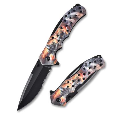 China Non-variable small knife straight outdoor camping portable survival wilderness folding knife for sale