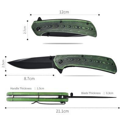 China New Fashion Non-variable Fluorescent Knife Outdoor Multifunctional Jungle Hunting Folding Camping Knife for sale