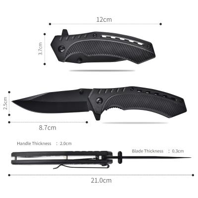 China Non-variable the latest black portable folding knife logo survival custom pocket knife hunting outdoors for sale