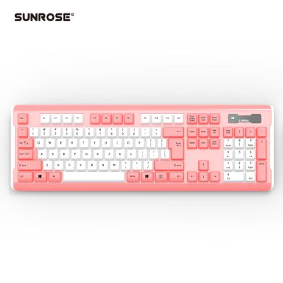 China 2.4ghz Wireless Injection Wireless Membrane Color Desktop Keyboard for sale