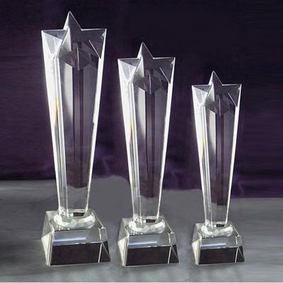 China Wholesale Cheap Glass Custom Star Pentagon Cup Europe Crystal Trophy Trophies for sale