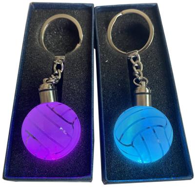 China The Lead Giveaway Gifts New Product The Crystal Football Basketball Volleyball Key Chain With Custom Logo for sale