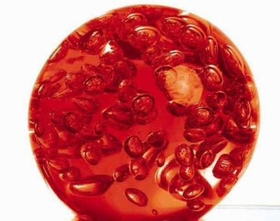 China Europe Home Decor Ornaments Red Glass Sphere Bubbles Fengshui Paperweight Crafts Crystal Bubble Ball for sale