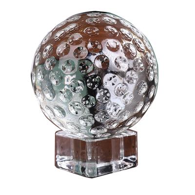 China Wholesale Glass Basketball Glass Europe Factory Football Golf Ball Crystal Sphere With LOGO Engraving Customized for sale