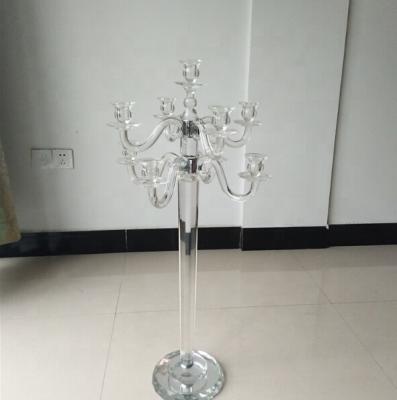 China Wholesale Weddings Factory Crystal Glass Candelabra Centerpieces Wedding Use Weddings for sale