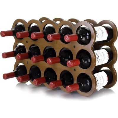 China Sustainable Foldable Bamboo Wooden Wine Glass Rack Display Rack , Hold To10 Glasses for sale