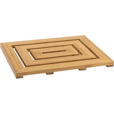 China Sustainable Non Slip Mold Resistant Bamboo Bath Shower Mat For Indoor Outdoor Spa Relaxation, Bathroom Cover for sale