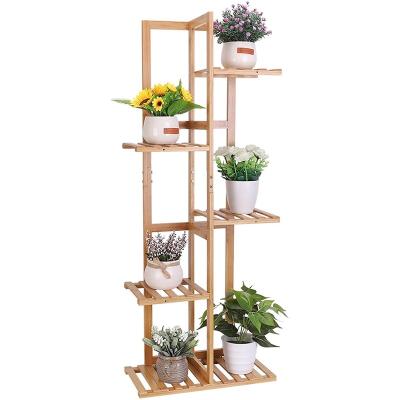 China Contemporary Bamboo White Plant Stand for sale