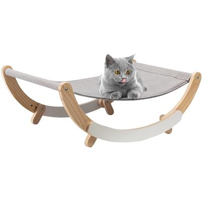 China Dog and Cat Double Bowl Raised Stand Sustainably Raised Stand Pets Bamboo Feeder for sale