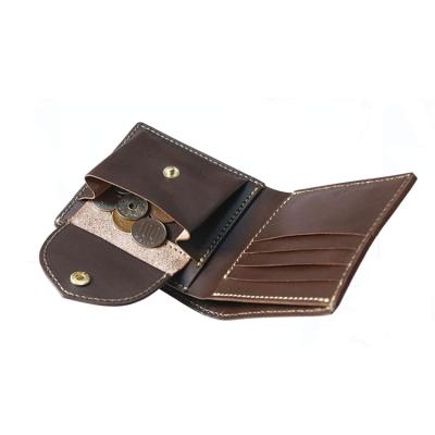 China Slim Wallet Bill Holder Card Case Genuine Anti-theft Bi-fold Wallet Leather Multi Use Men BR1201 for sale