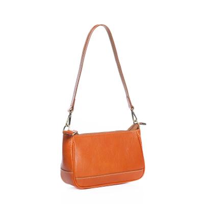 China Fashionable real cow leather vegetable tanned leather shoulder bag for women chain strap 6142 for sale