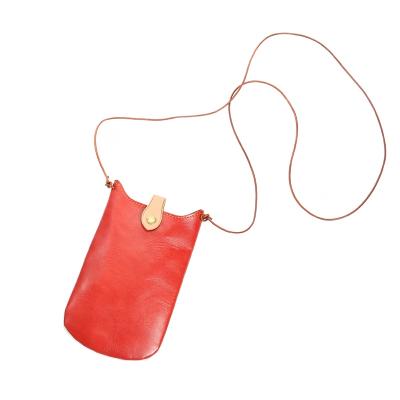 China Best real handmade vegetable tanned leather bag 6187 cow shoulder bag small for sale