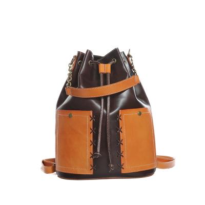 China Others Designers Backpacks Wholesale Small Vegetable Tanned Leather Backpack Bag for sale