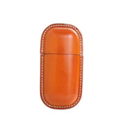 China Handcrafted sublimination masks eyeglass case vegetable tanned leather round eyeglass case sunglasses 5175 for sale