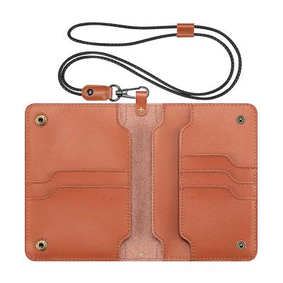 China Modern Convenient Cover Portability Passport Storage Pocket Card Holder Multifunctional Leather Passport Case For Travel BR7171 for sale