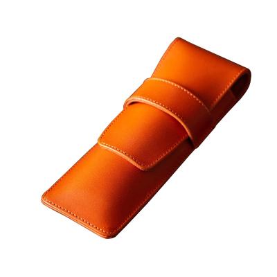 China Magnet Pen Pouch Pencil Holder Genuine Thin Handmade Instant Pen Case Leather Protector BR8142 for sale