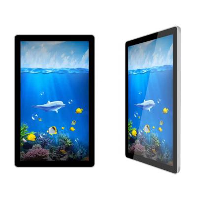 China Indoor 32inch 2 Screen In A Hanging Display Ceiling Super Slim Digital Signage for sale