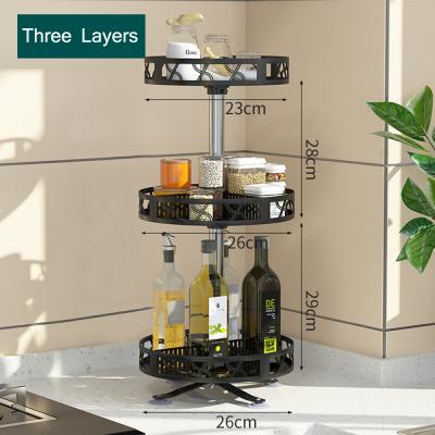 Κίνα Liantong Sustainable Factory Carbon Steel Household Storage Functional Racks Rotating Rack Three Layer Spice Jar Rack προς πώληση