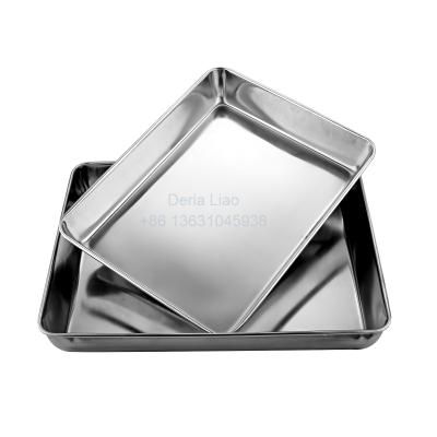 China 201 Hotel Container Napkins Container Serving Tray Set/Liantong Factory Hotel Restaurant Stainless Steel Serving Tray/Serving Home Use for sale