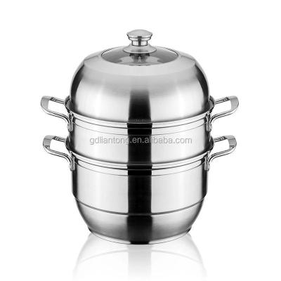 Κίνα Sustainable High Quality Exported Stainless Steel Pot Steamer Cooking Pot With Visible Lid προς πώληση