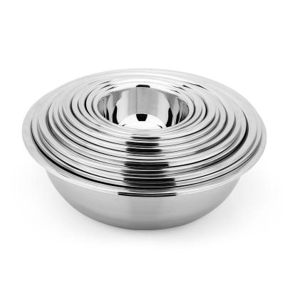 China Multi Sustainable 410 Size Stainless Steel Mixing Bowls Cheap Magnetic Bowl for sale