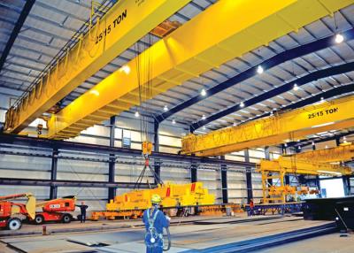 China Professional Double Girder Eot Crane With Heavy Duty Open Winch Trolley Hoist for sale