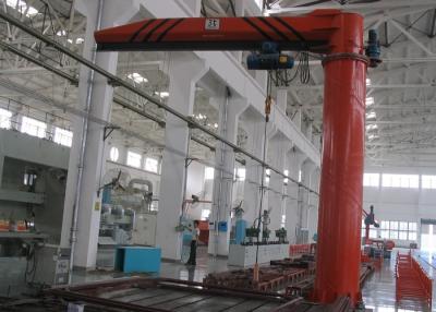 China Floor Mounted / Pillar Mounted Electric Slewing Jib Crane With Wire Rope Hoist for sale