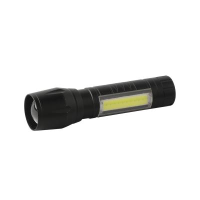 China Silicon Strap Mini Aluminum Zoom Focus COB Flashlight Equipped Torch With High Strap Light For Emergency for sale