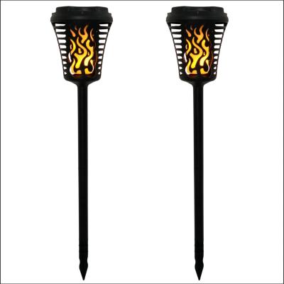 China Garden Landscape LED Rechargeable Garden Torch with Auto On/Off Flashing Light and Flame Waterproof, Bigger Solar Panel Tiki Torches for sale