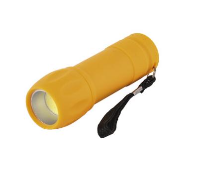 China High Quality Super Bright Portable Emergency 9 LED COB Flashlight Small Plastic Cheap ABS Torch With Strap for sale