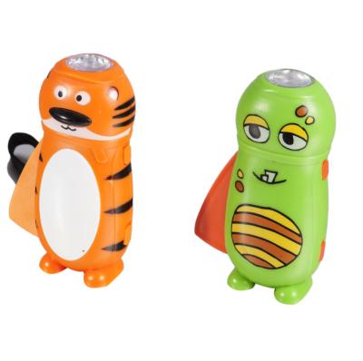 China Various Hand Press 1 LED Animals Novelty And Cute Designs Dynamo Torch Hand Charging Torch Light for sale