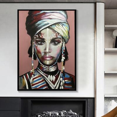 China Eco-friendly Material Dress Up Cuadros African Canvas Woman Painting Posters And Print Scandinavian Wall Art Picture For Living Room Home Decor for sale