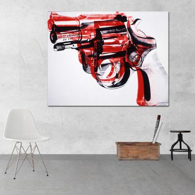 China Eco-friendly Material No Frame 2018 Andy Warhol Abstract Painting Gun Wall Pictures For Living Room Art Canvas Prints And Posters Home Decor for sale