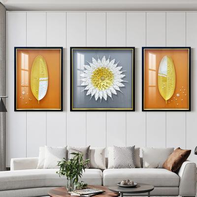 China Real modern simple three-dimensional paintin customized living room decoration paint sofa background wall mural material eco-friendly real for sale