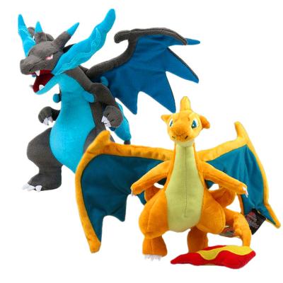 China Cute Gift Hot Selling Pokemoon Evolution Fire Dragon Charizard Soft Stuffed Animals Plush Toys MEGA Doll for sale