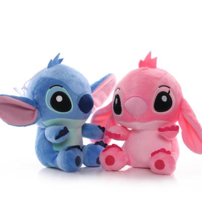 China Kids Birthday Christmas Gifts For Kids Cartoon Couples Stitch Plush Dolls Blue Pink Anime Toys Plush Stuffed Toys for sale