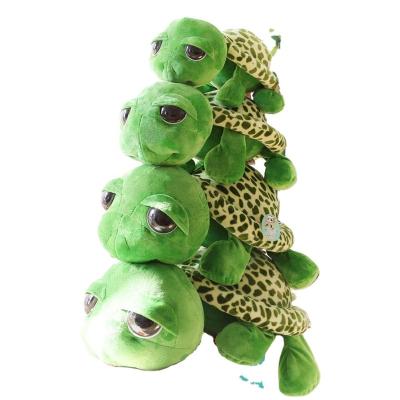 China Big-eyed Plush Toy Green Cartoon Tortoise Pillow Stuffed Toy Amazon Hot Sale Kids Gift New for sale